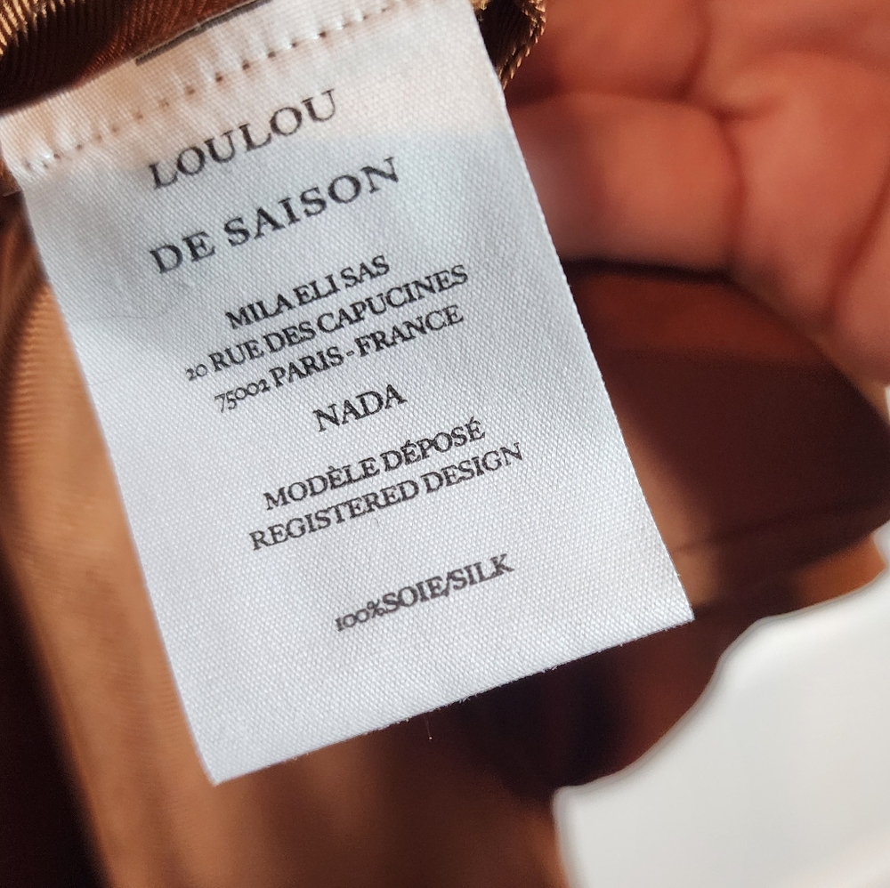 Loulou De Saison Nada Bronze Brown Sleeveless Maxi Dress 100% Silk Small - Picture 10 of 10